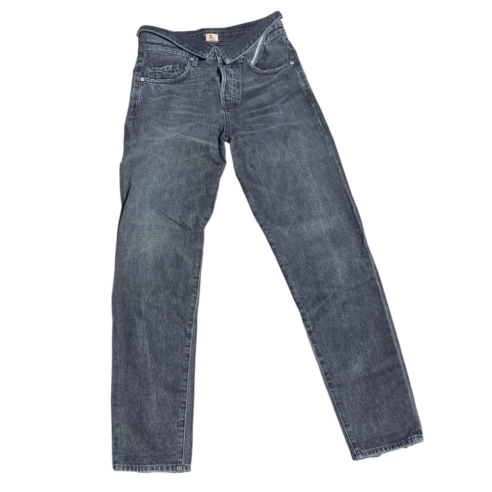 Jean Atelier Flip Gray Wash Denim Jeans Relaxed Fit 100% Cotton Pants - Picture 4 of 6